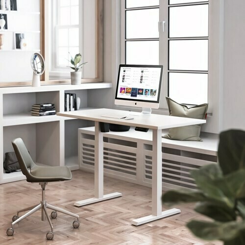 LUMI Motorized Sit &amp; Stand Height Adjustable Frame (Single Motor) with Advance Controller