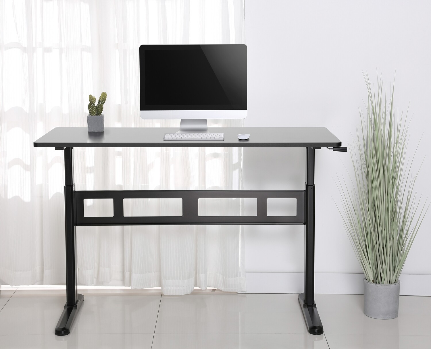 LUMI Manual Sit &amp; Stand Desk (1400x700mm) Complete