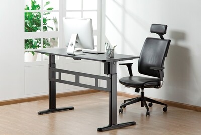 LUMI Motorized (Single Motor) Sit & Stand Desk (1400x700mm) with 3 Level Memory Preset & Reminder Options