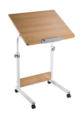 LUMI Manual Height Adjustable Freestanding Workstations - Wood Finish