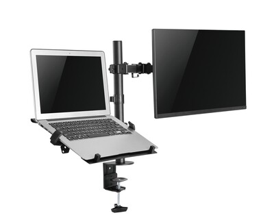 Articulating Monitor Arm with Laptop Holder