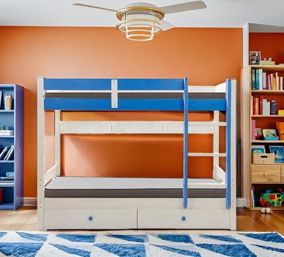 Mandarin Single Over Single Solid wood Bunk Bed for Kids