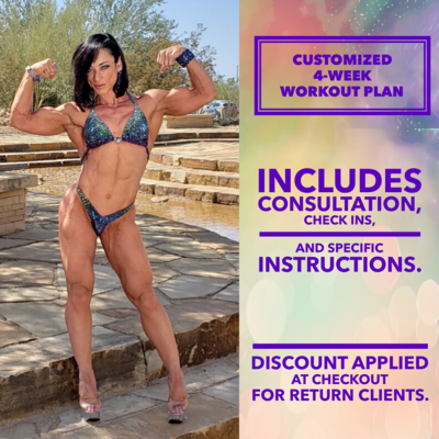 Customized, 4-Week Workout Plan with Face-to-Face (Online) Consultation, Check Ins, and Specific Instructions