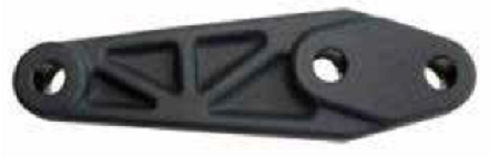 5) DR Exhaust Cradle Extension Plate Black