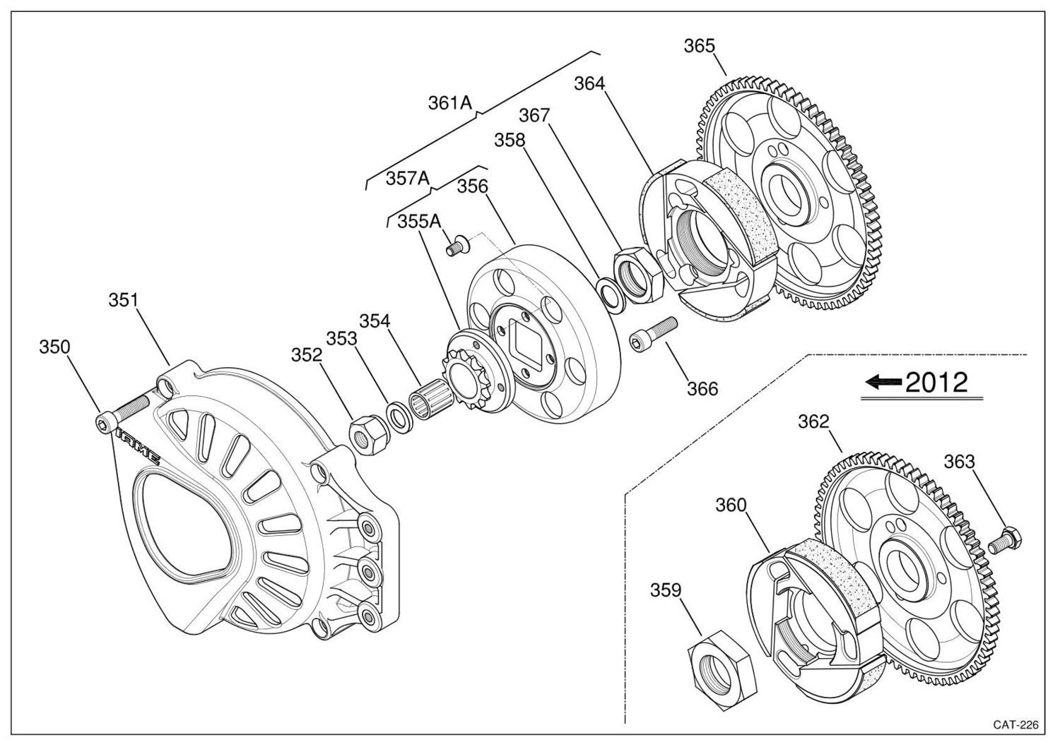 352) Starter Nut TAG