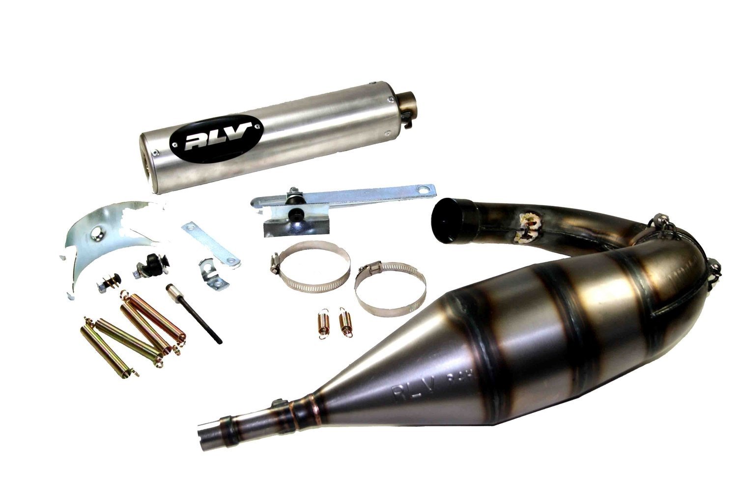 Honda 125CC Over the Pod Complete Pipe &amp; Silencer Kit R4H