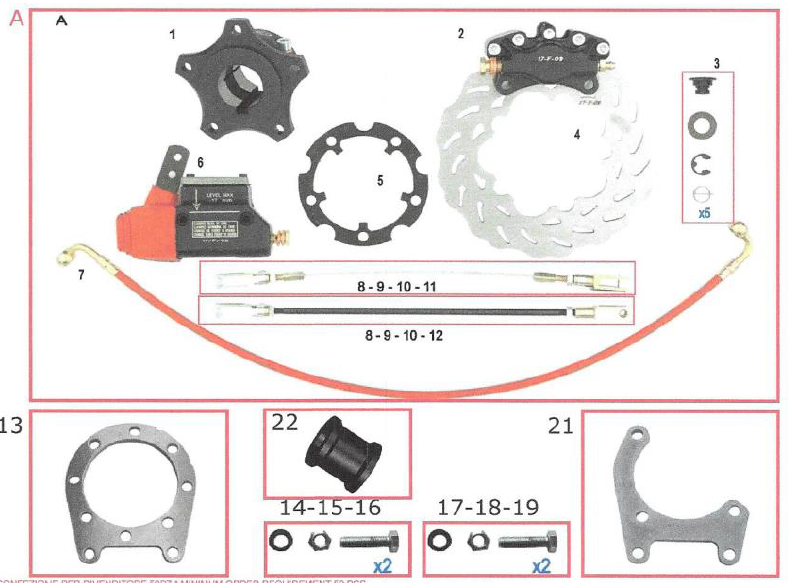 A) DR Mini New Age Brake System Complete