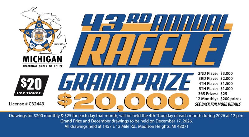 2026 Michigan FOP State Raffle