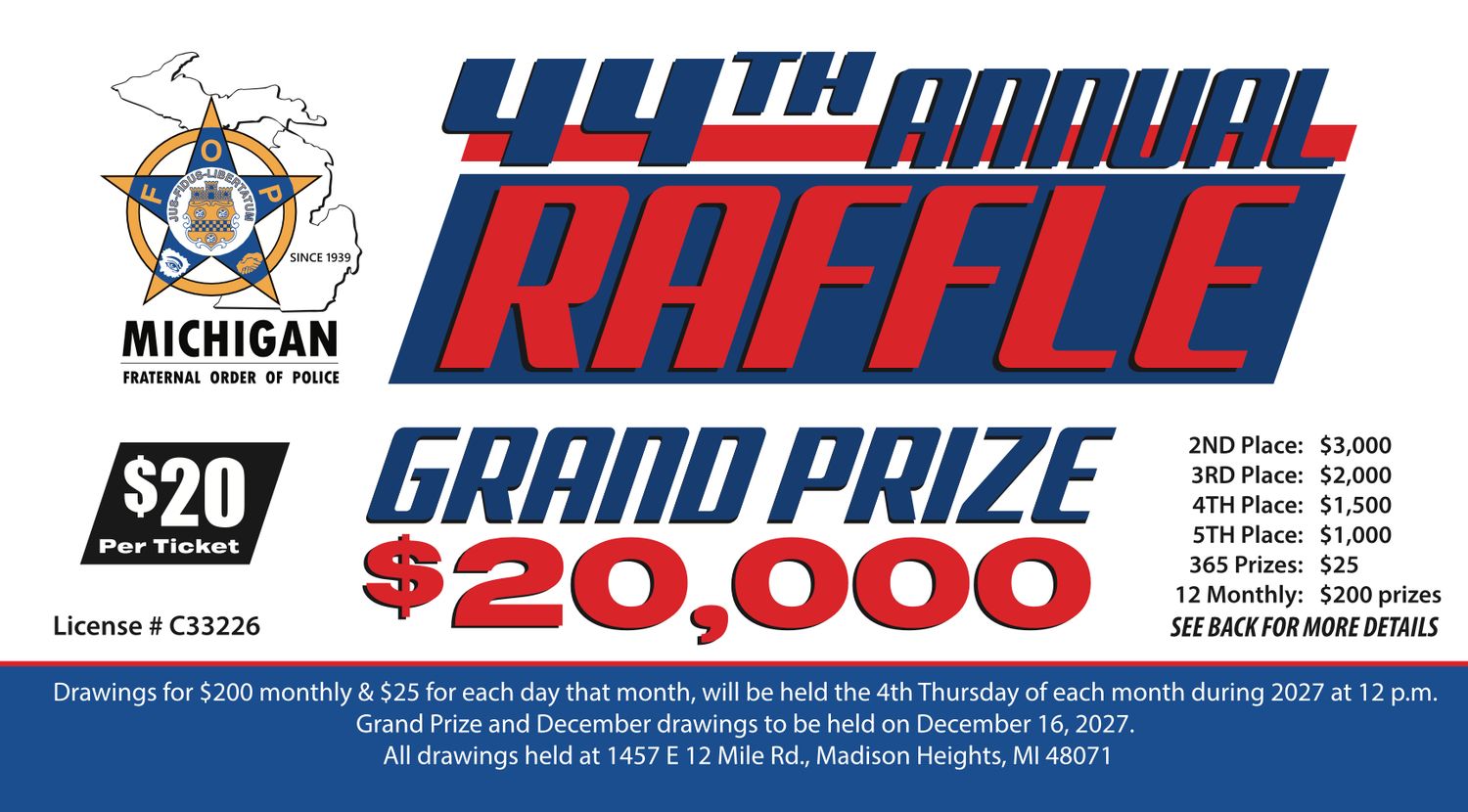 2027 Michigan FOP State Raffle