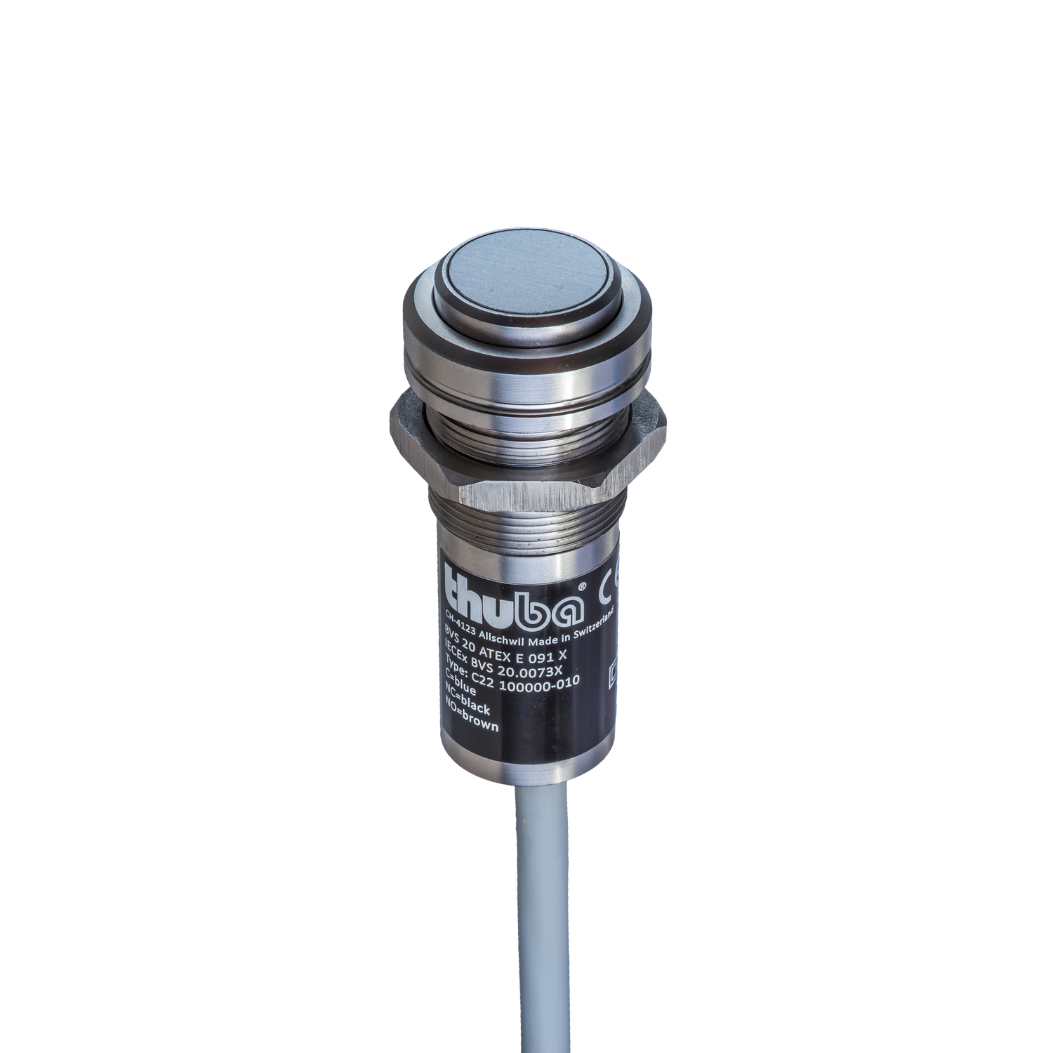 Pushbutton, with separate NC and NO contacts, cable 5m
