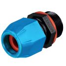 Ex-e-Cable Gland, long, blue, made of polyamide