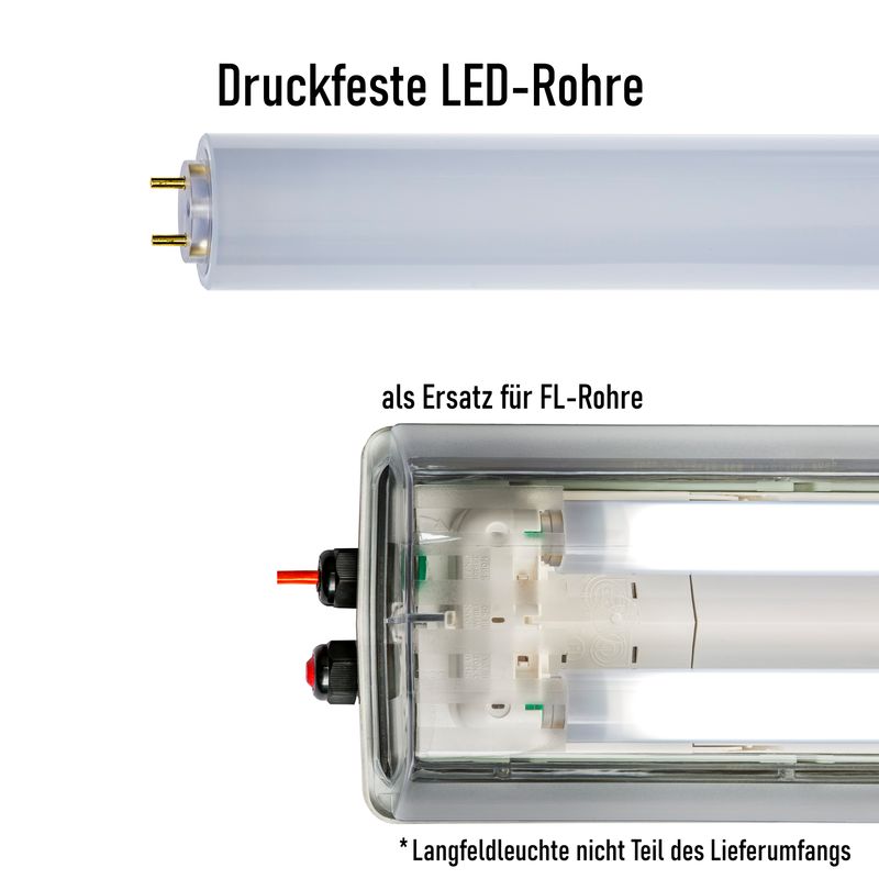 Pressure-resistant LED-tubes