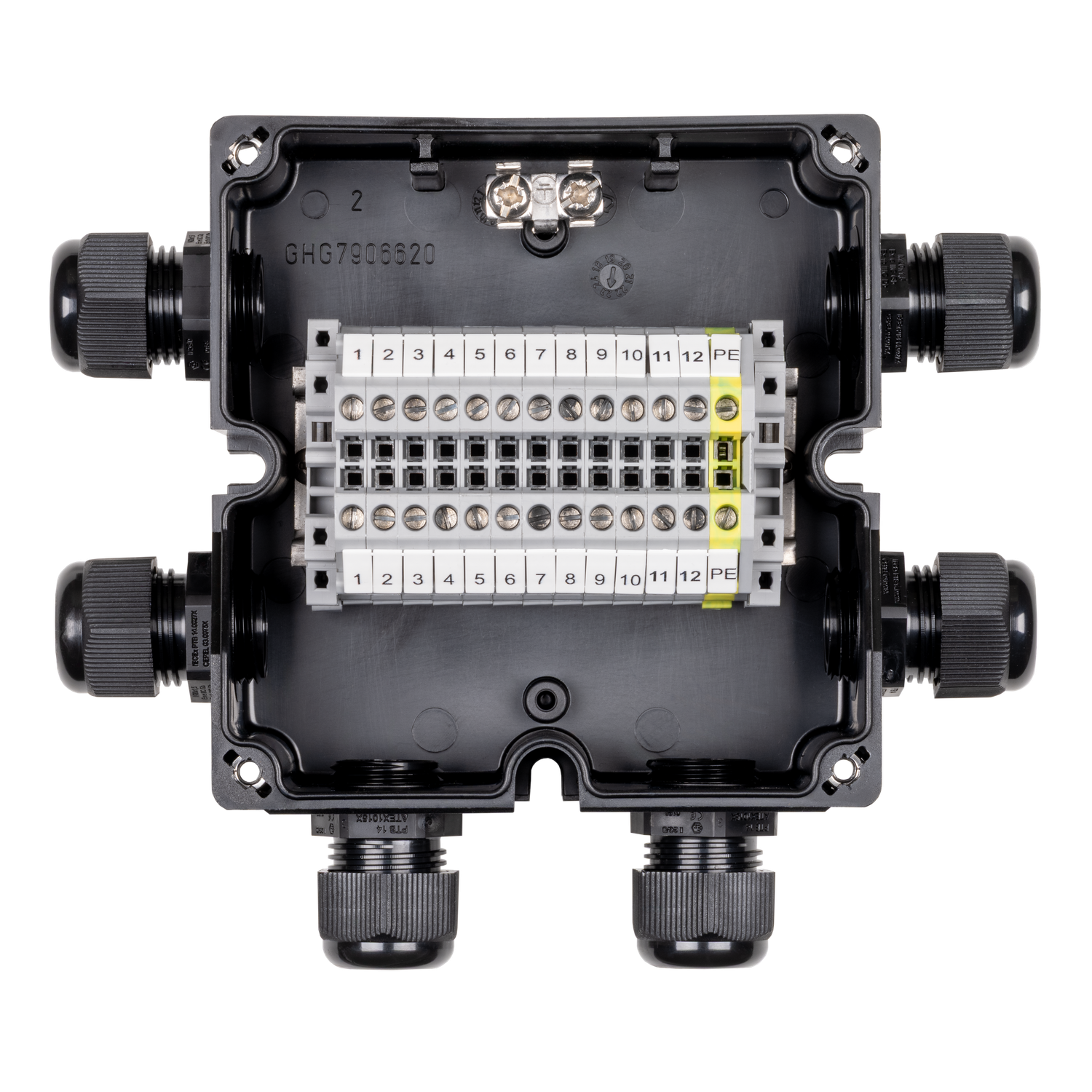 Terminal box 791 02, 2xM20u, 2xM20l, 2x20r