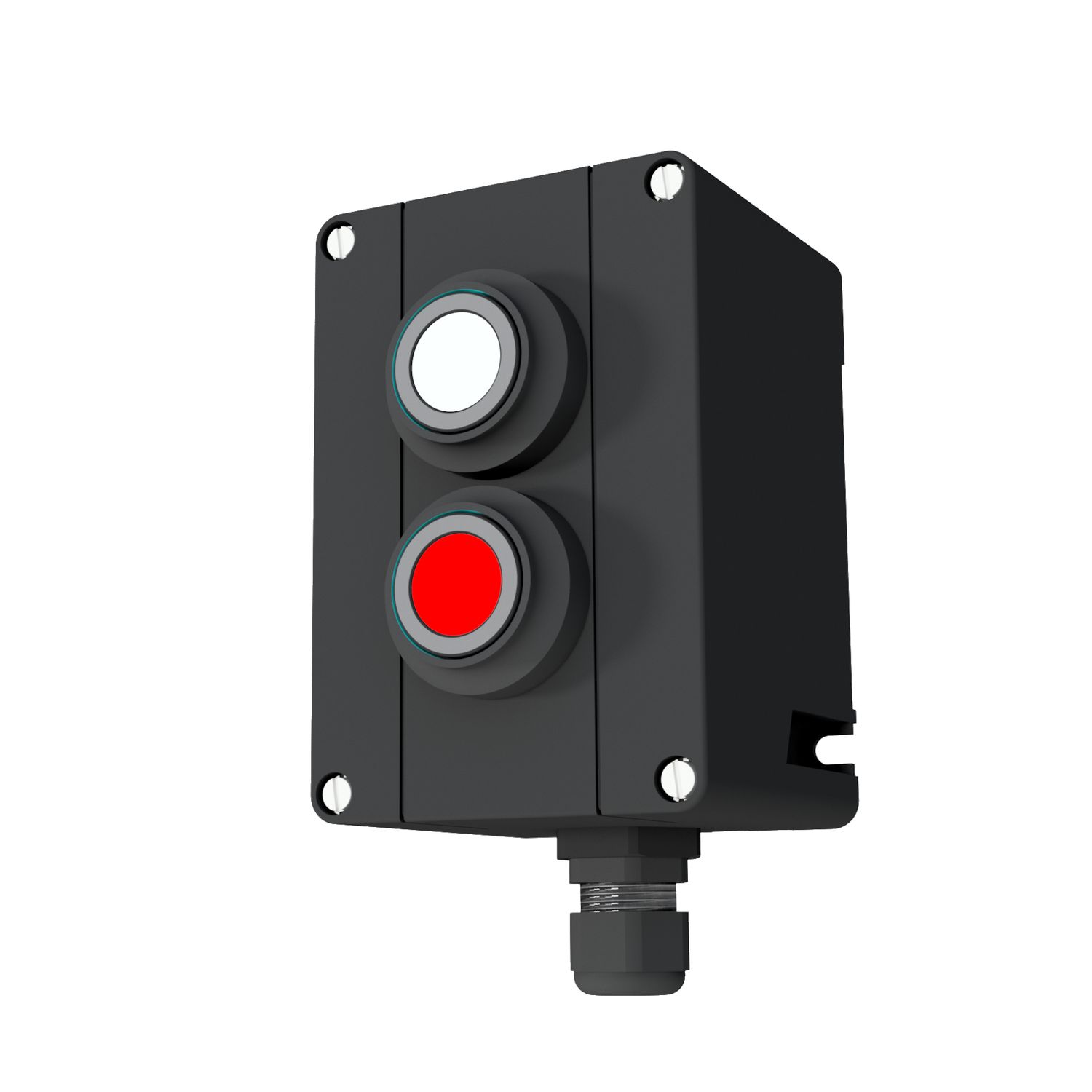 Control switch with 2x push button 2NO with 1x M20x1.5