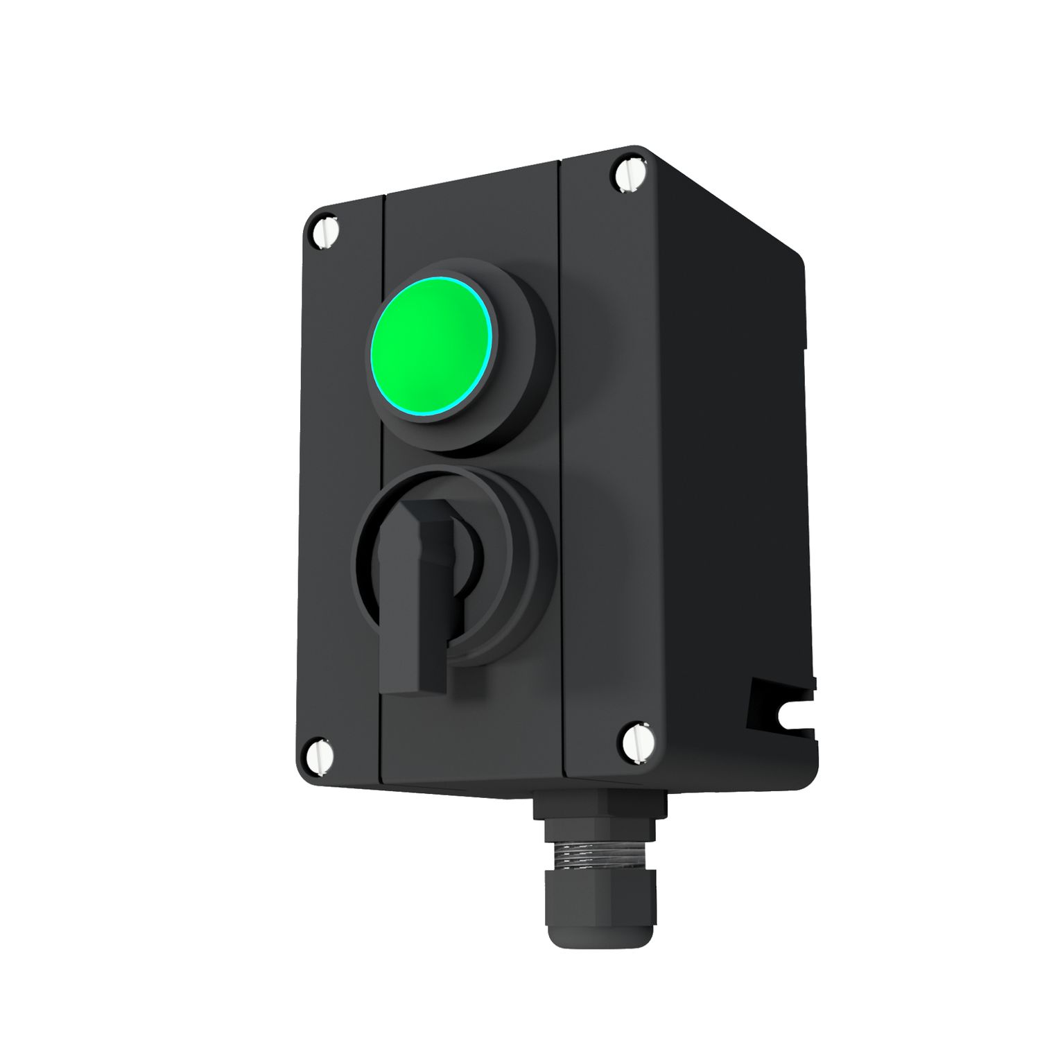 Control switch with 1x signal lamp, 1x control switch SW6 1NO / 1NC with 1x M20x1.5