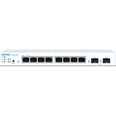 Sophos CS101-8FP Switch - 8 port with Full PoE - EU power cord - Front