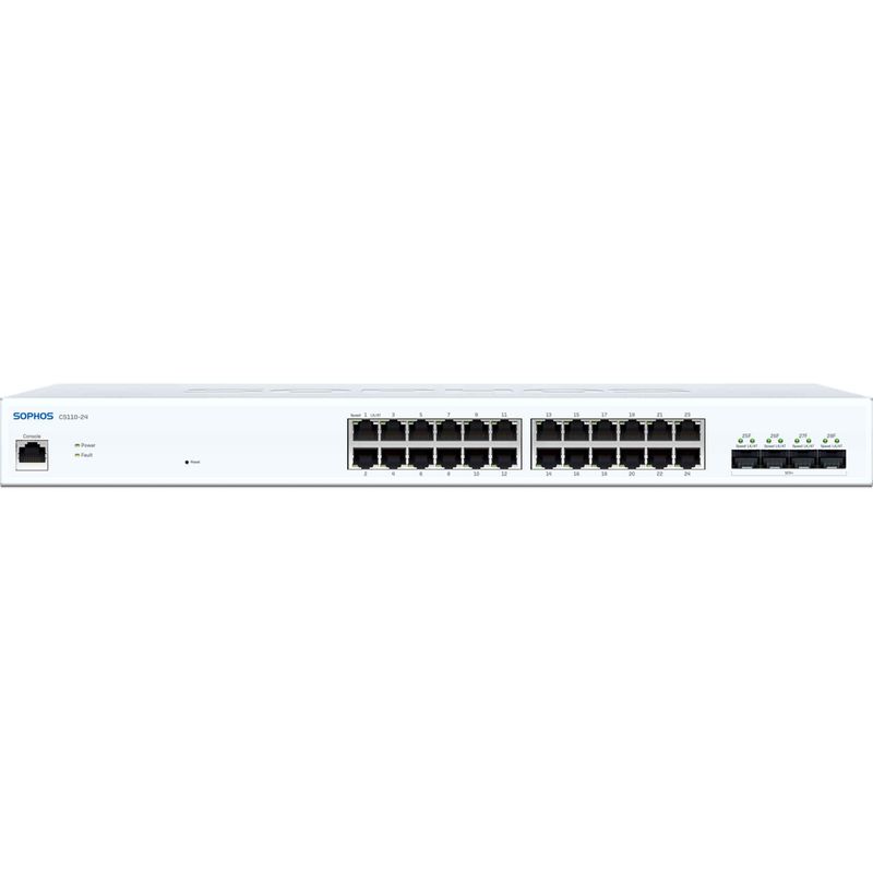 Sophos CS110-24FP Switch - 24 port with Full PoE - EU power cord - Front