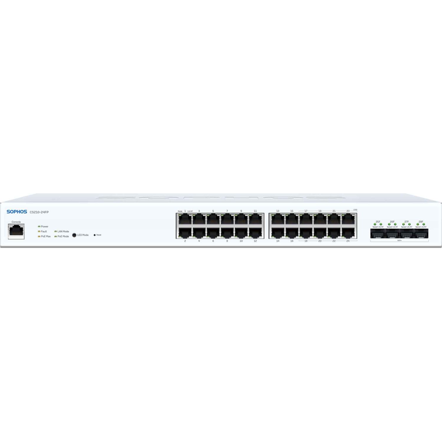 Sophos CS210-24FP Switch - 24 port (8x2.5G) with Full PoE - EU power cord - Front