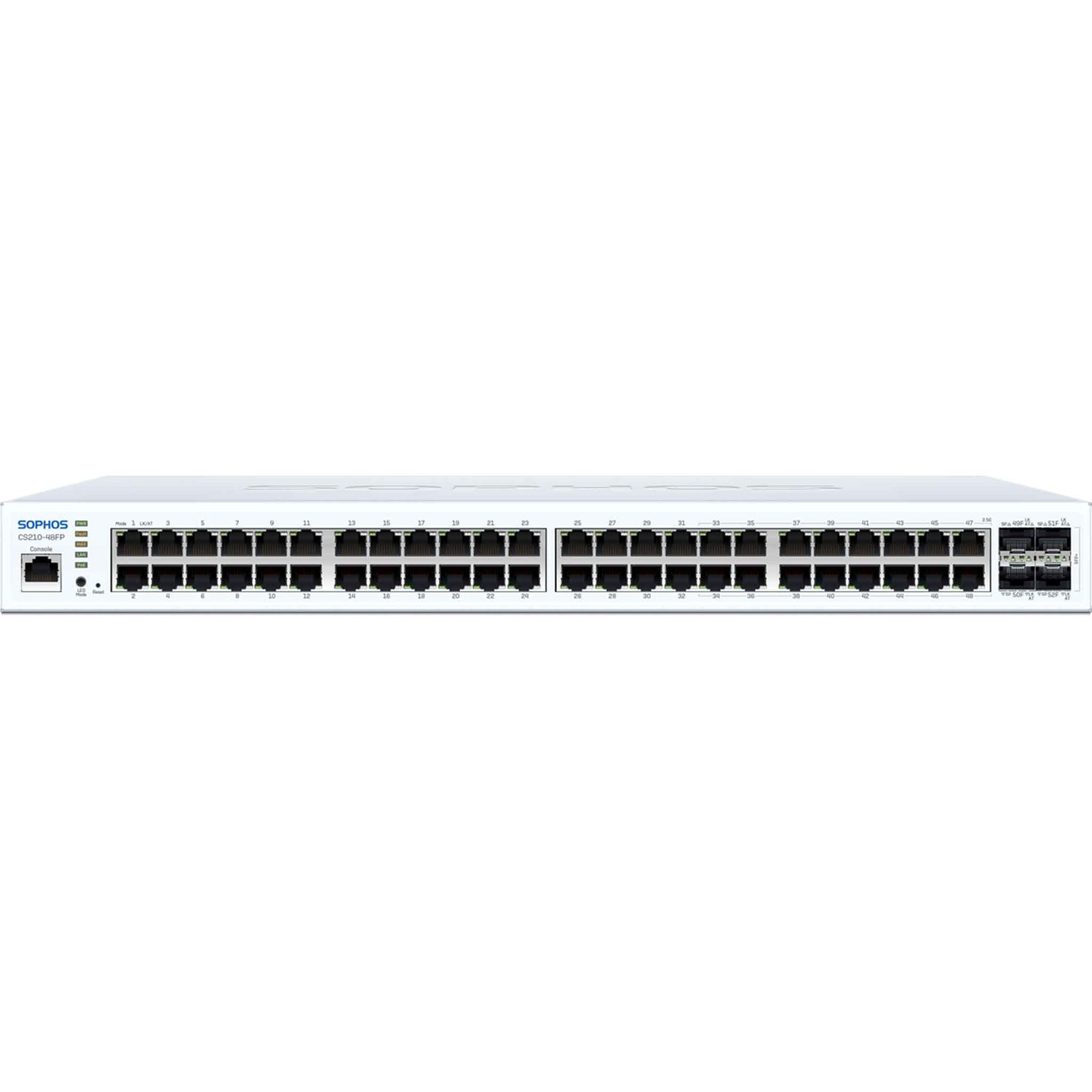 Sophos CS210-48FP Switch - 48 port (16x2.5G) with Full PoE - EU power cord - Front