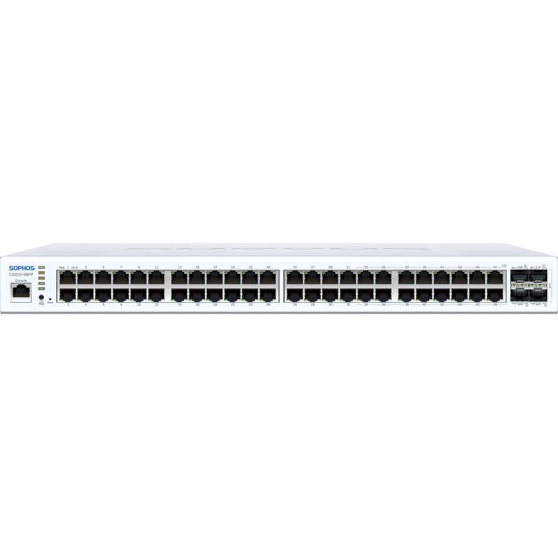 Sophos CS210-48FP Switch - 48 port (16x2.5G) with Full PoE - EU power cord - Front