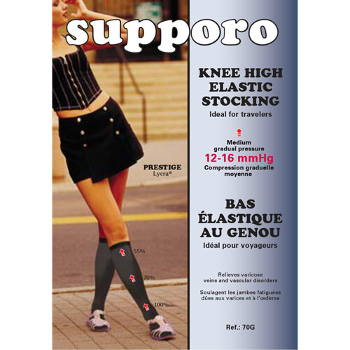 Suppporo Bas support 12-16 mmHg élastique au genou