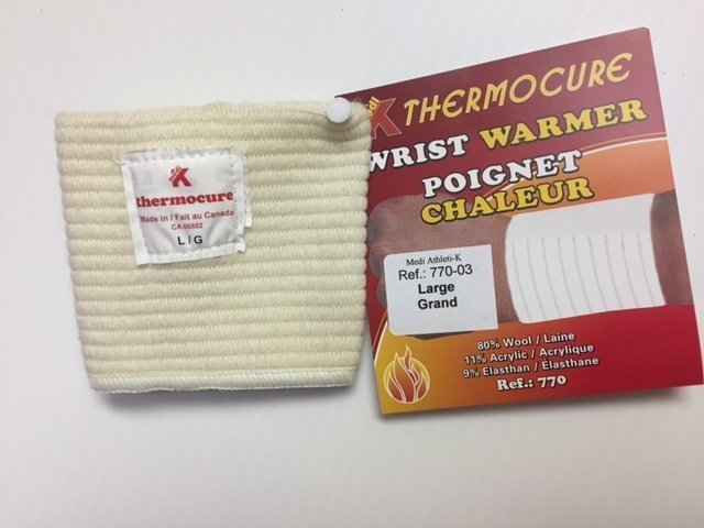 Wrist Warmer + Support  80% Wool