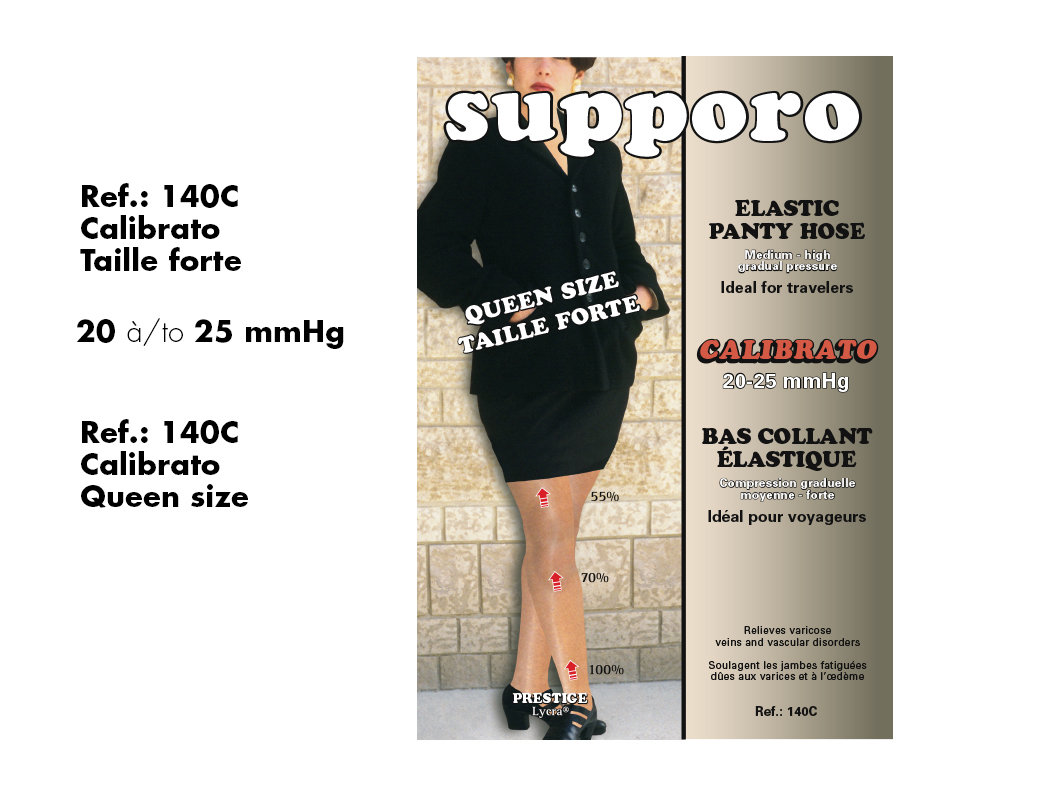 Supporo Elastic Panty Hose Queen Size (Calibrato 20-25mmHg)