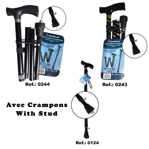 ALUMINUM Folding Canes with ICE PICK