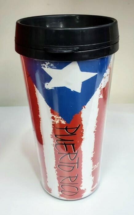 Travel Mug Puerto Rico Flag