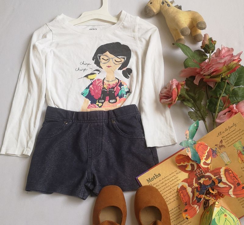 BLUSA MANGA LARGA CON SHORT