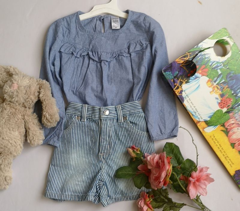 SHORT CON BLUSA DE LONA SUAVE 3