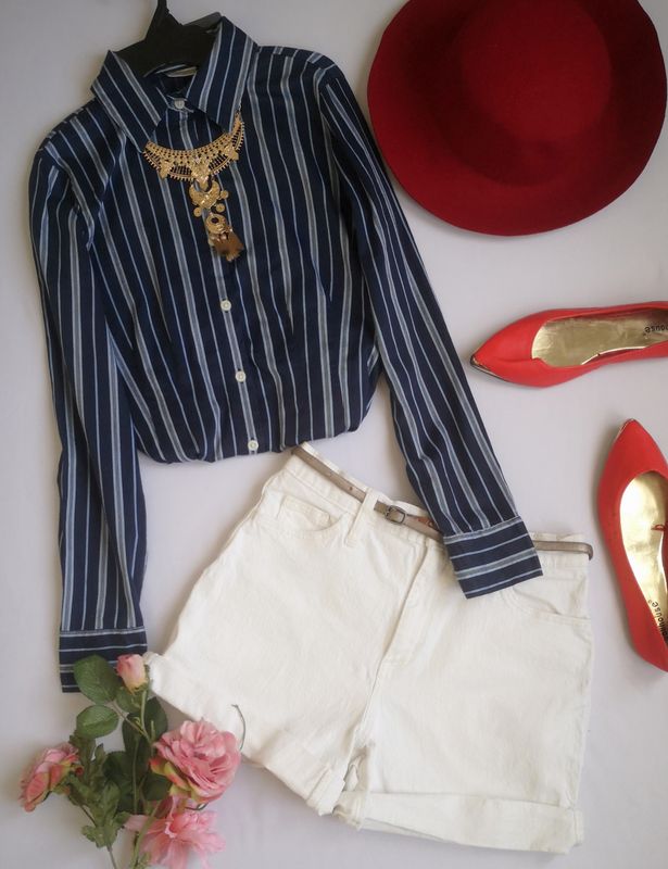 SHORT CON BLUSA MANGA LARGA