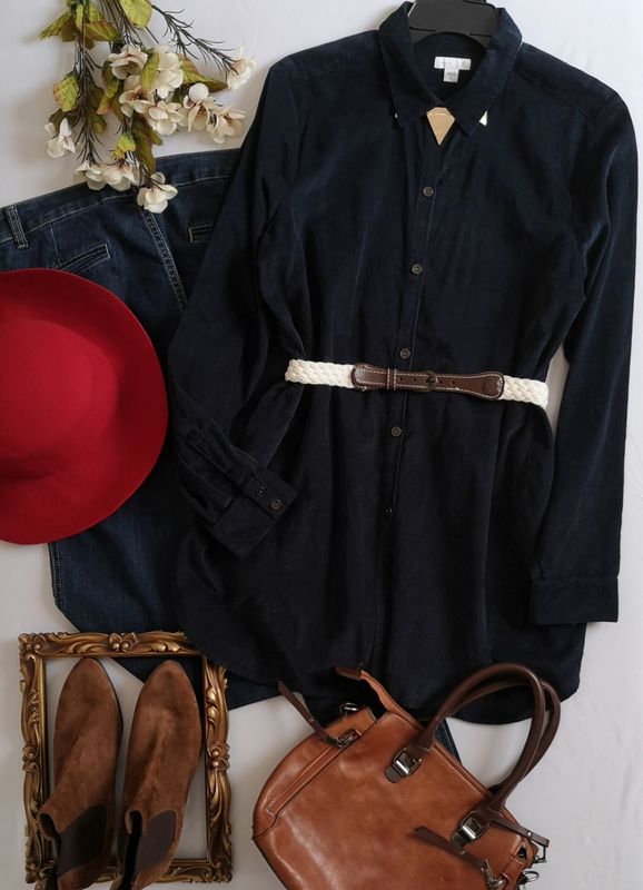 BLUSA DE CORDUROY SUAVE INCLUYE CINCHO
