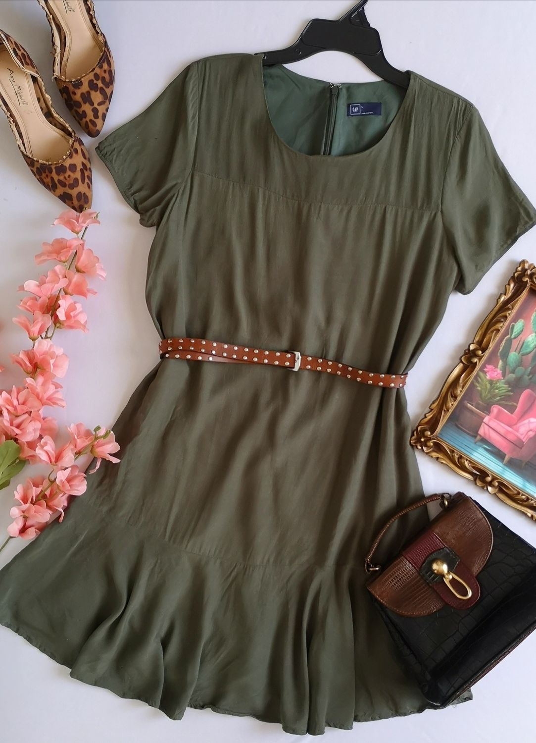 VESTIDO MANGA CORTA INCLUYE CINCHO