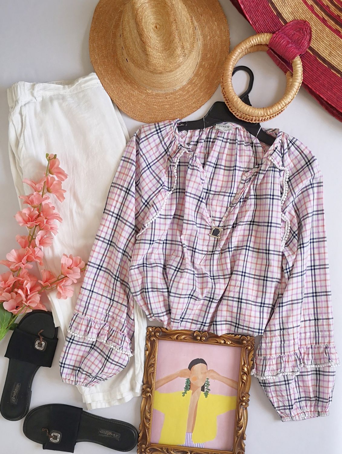 BLUSA DE ALGODÓN MANGAS BOMBACHAS INCLUYE COLLAR