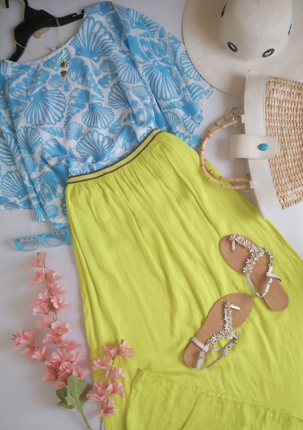 MAXI FALDA Y BLUSA MANGAS KIMONO