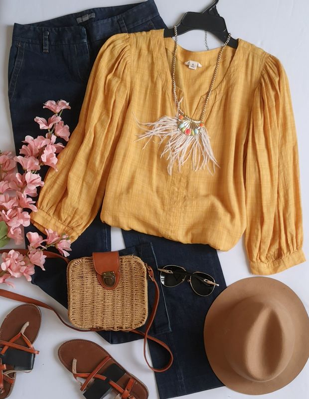 BLUSA MANGAS BOMBACHAS