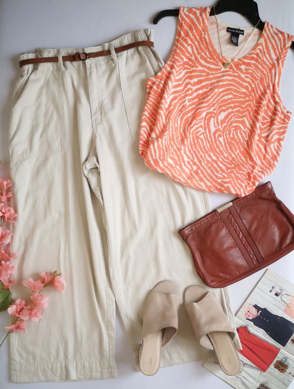 PANTALÓN TIPO CULOTTE Y BLUSA SIN MANGAS 💙