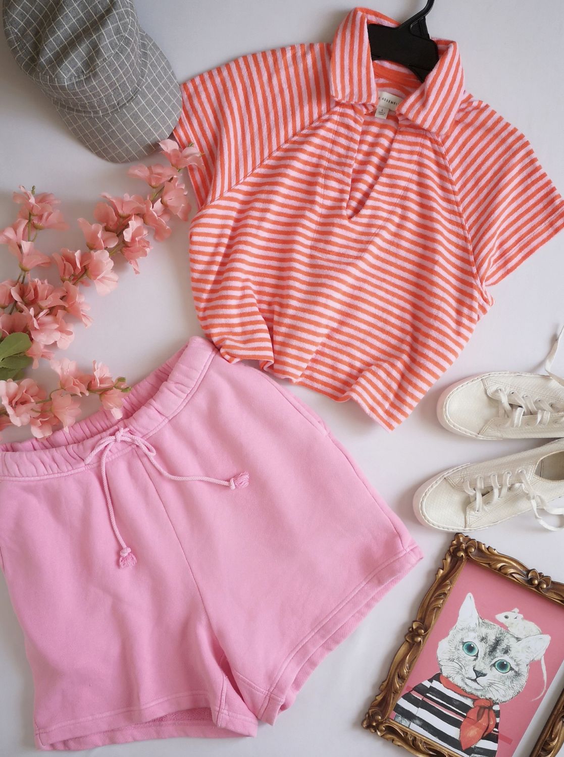 BLUSA CROP Y SHORT CINTURA ALTA ⚓💙