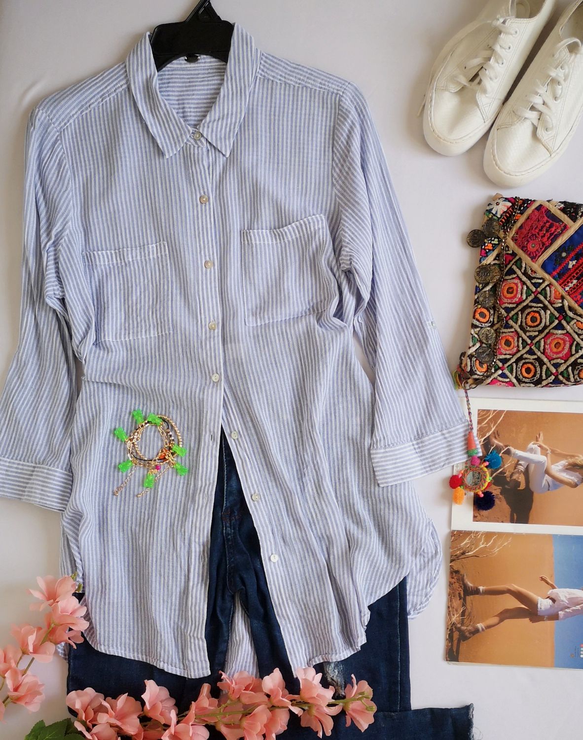 BLUSA LARGA INCLUYE PULSERAS
