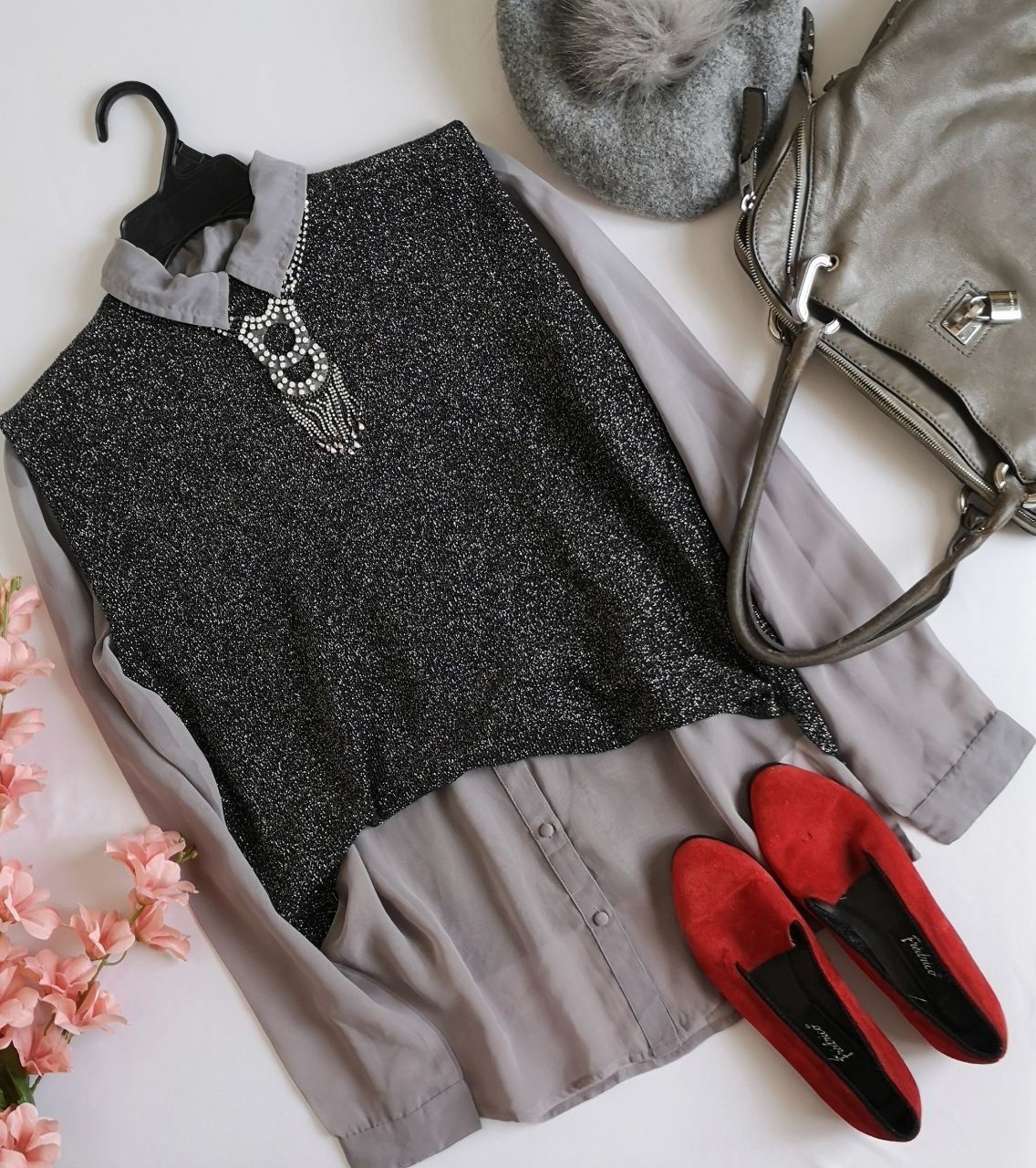 BLUSA DE CHIFÓN CON CHALECO ⚓