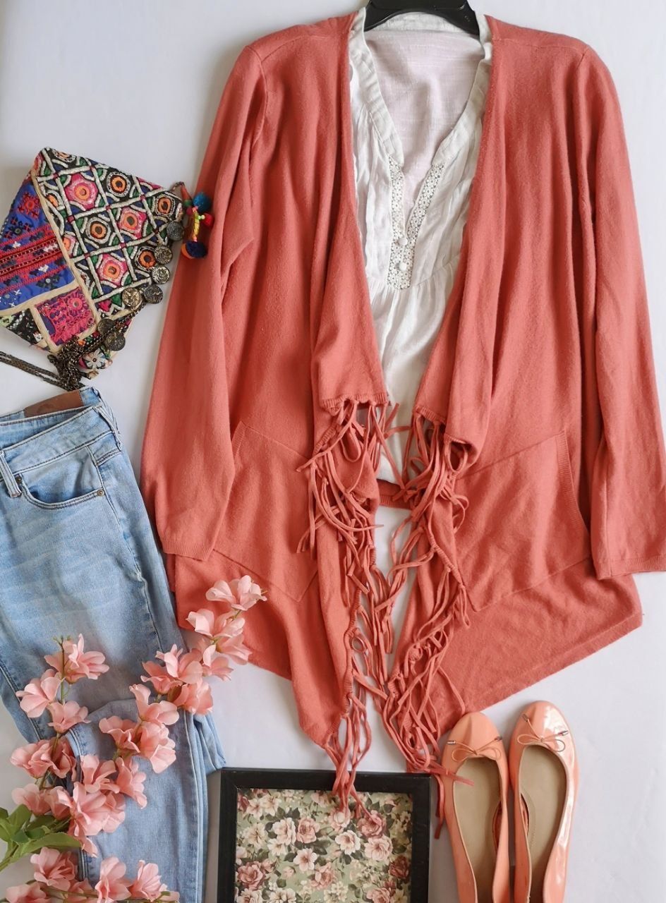 CARDIGAN ASIMÉTRICO CON BLUSA 