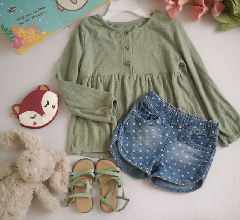 BLUSA MANGA LARGA Y SHORT