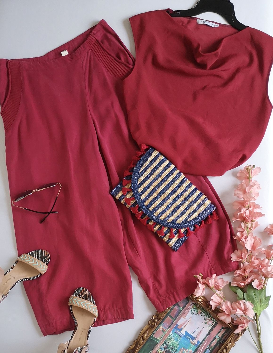 PANTALÓN TIPO CULOTTE Y BLUSA