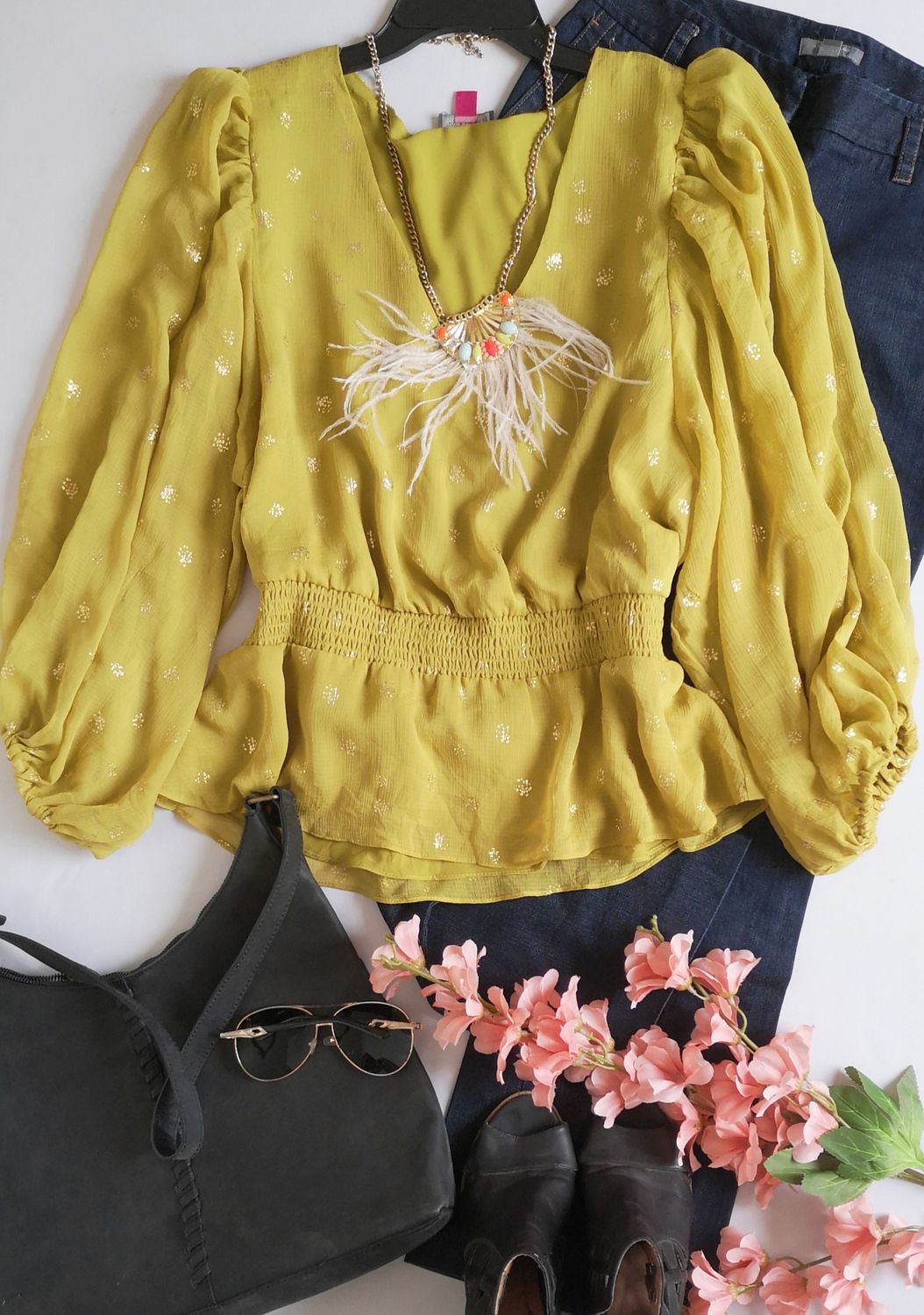 BLUSA MANGAS BOMBACHAS