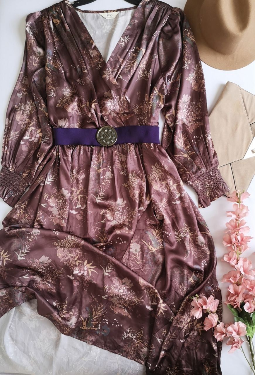 VESTIDO TIPO SEDA INCLUYE CINCHO 