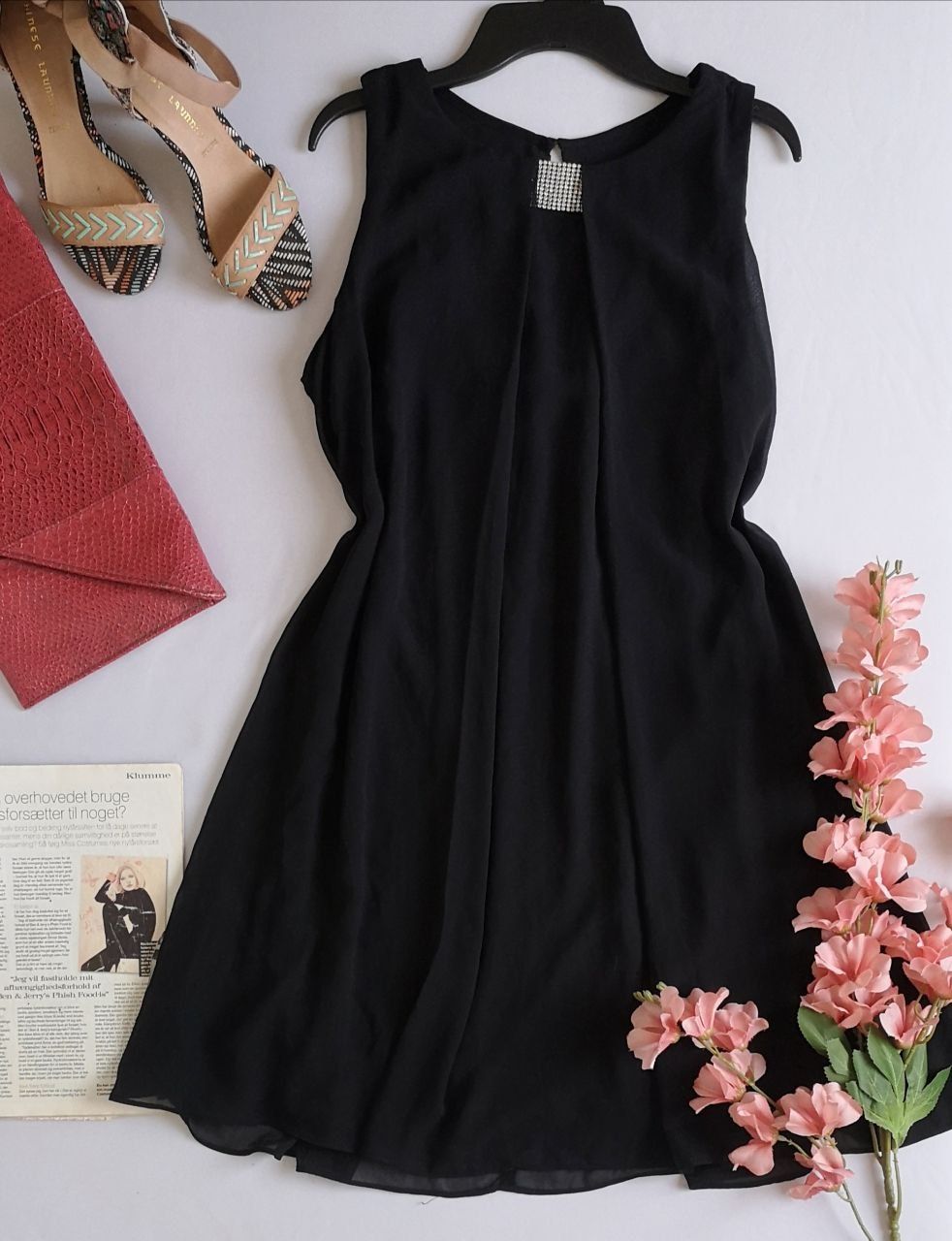 VESTIDO CORTE A DE CHIFÓN 
