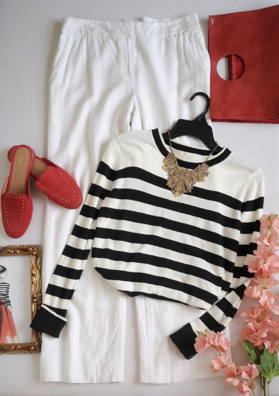 BLUSA TEJIDA CON PANTALÓN TIPO PALAZZO 💙❤️