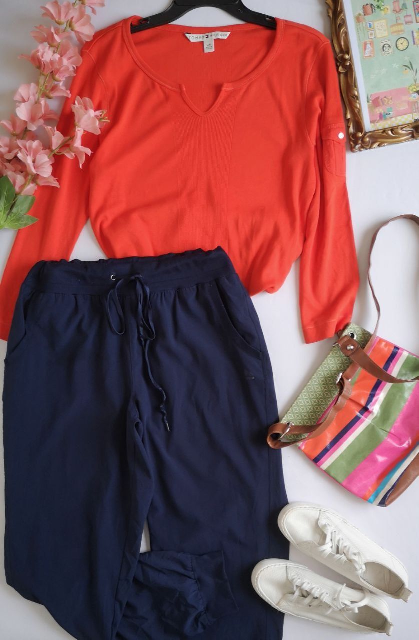BLUSA MANGA 3/4 CON PANTALÓN TIPO PANTS