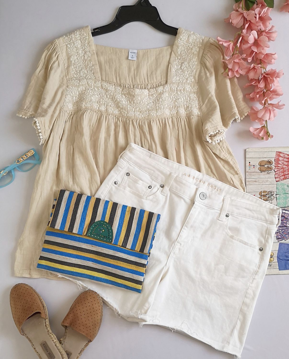 SHORT Y BLUSA CUELLO CUADRADO
